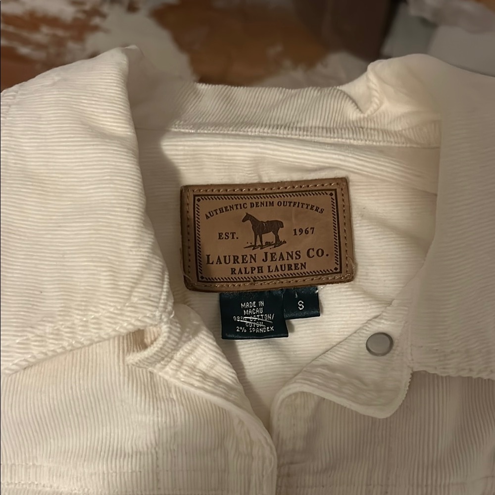 Lauren Jeans Co. White Corduroy Jacket
